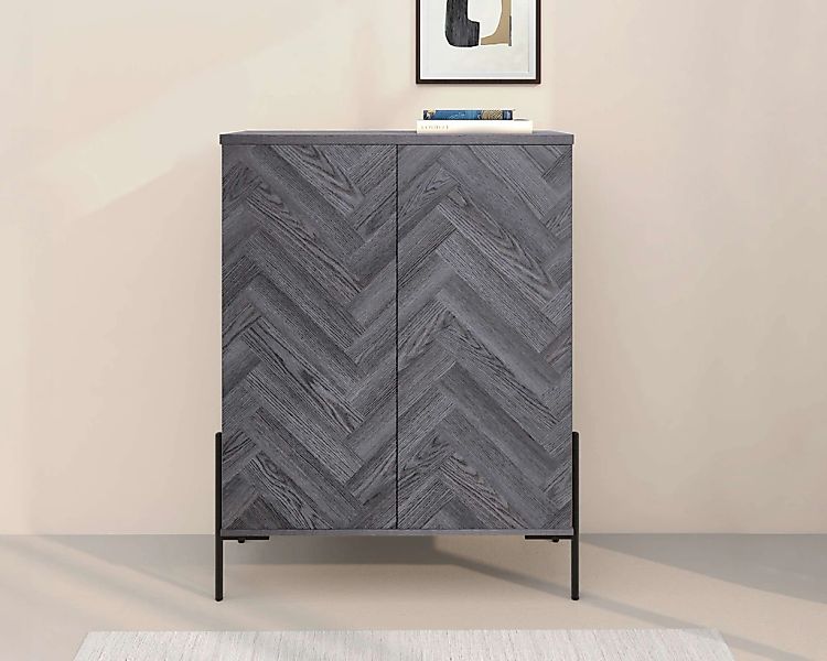 Leonique Highboard "Eadwine" Kommode, Midischrank, Push-to-open, Türen mit günstig online kaufen