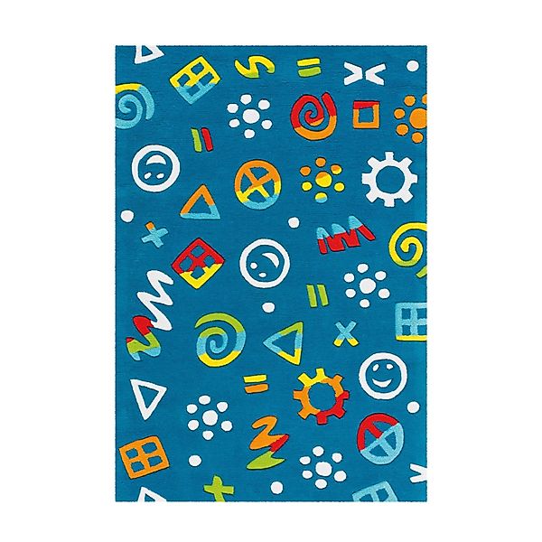 MeGusta Kurzflor Teppich Modern Blau 110x160 cm Dolores günstig online kaufen