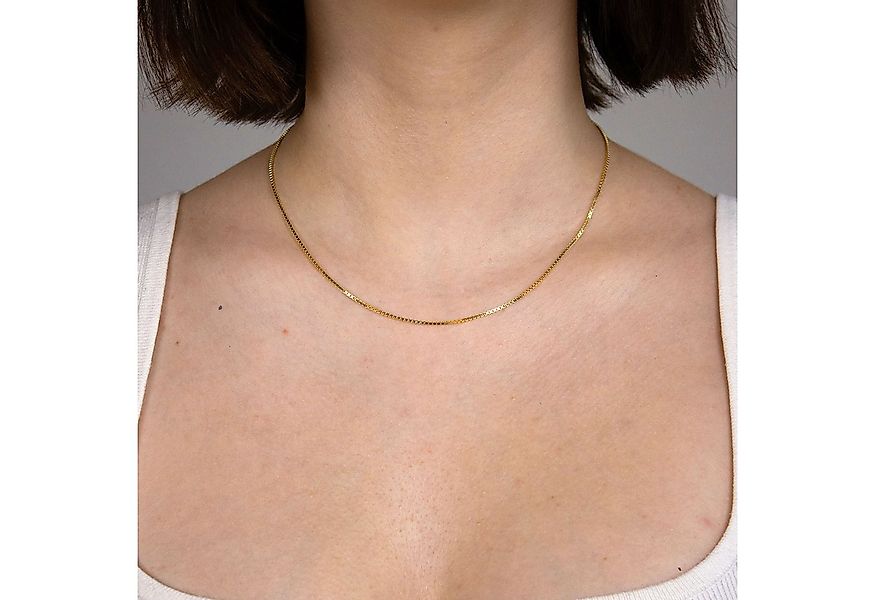 HOPLO Goldkette Goldkette Venezianerkette Halskette 1,2 mm - 38 cm 585-14 K günstig online kaufen