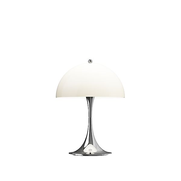 Panthella 250 tragbare Tischleuchte Chrom Opal Beige günstig online kaufen