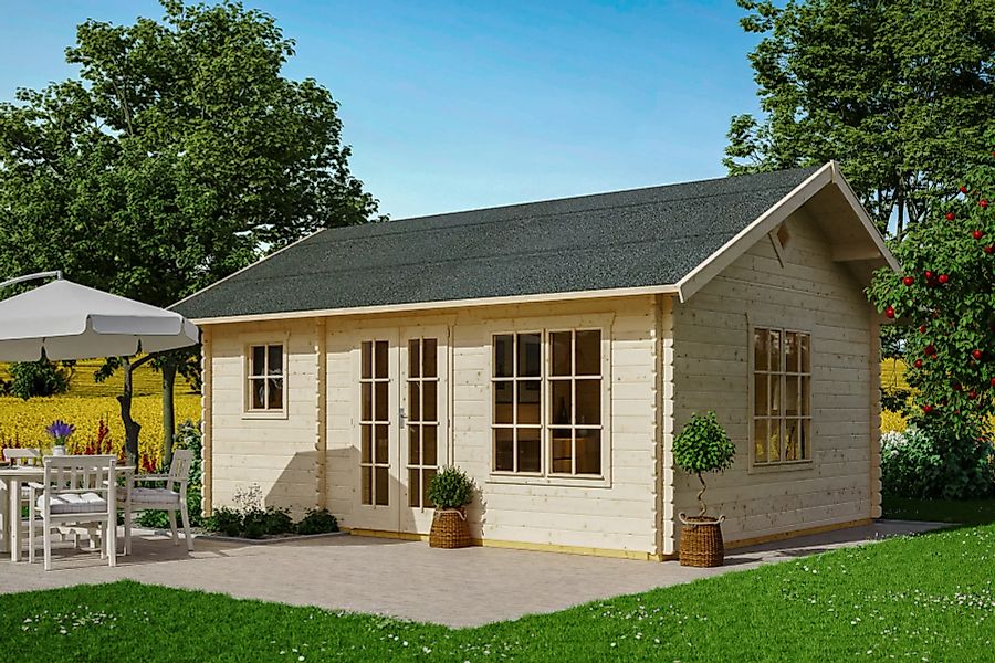 Skan Holz-Gartenhaus Esbjerg 2 B x T 420 cm x 560 cm günstig online kaufen