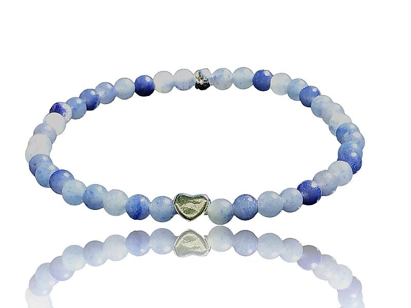 Steinfixx® Perlenarmband Edelsteinarmband Blauer Aventurin mit 925 Silberpe günstig online kaufen