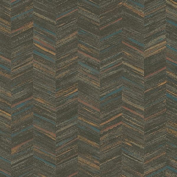 Bricoflor Fischgrät Tapete Olivgrün Muster Vliestapete im Ethno Chic Ideal günstig online kaufen