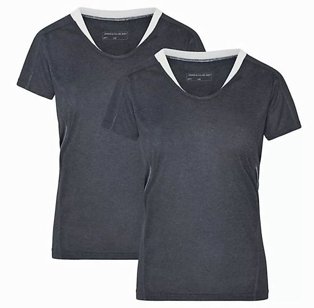 James & Nicholson Laufshirt Doppelpack Damen Kurzarm Laufshirt Running T-Sh günstig online kaufen