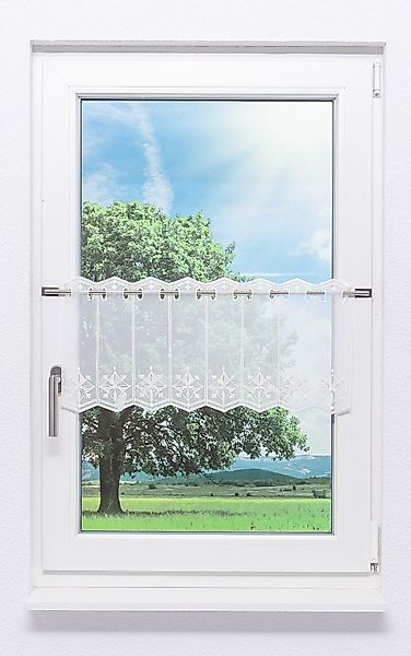 Plauener Spitze® Scheibengardine Windrose, (1 St), günstig online kaufen