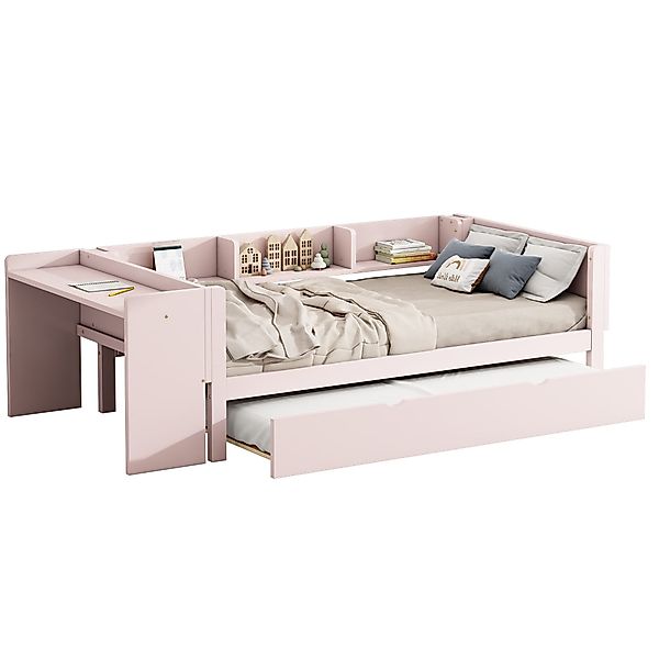 OKWISH Kinderbett mit Schreibtisch, Jugendbett Daybett günstig online kaufen