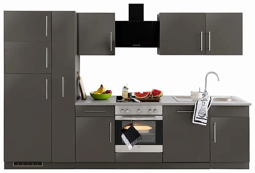 wiho Küchen Küchenzeile "Cali" mit E-Geräten und Kühl-Gefrierkombination, B günstig online kaufen