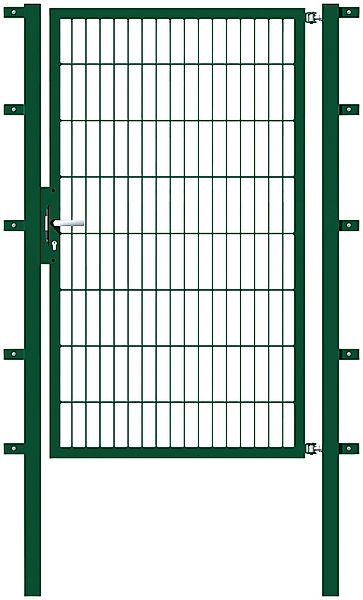 Metallzaun Einzeltor für Doppelstabmatte Grün z. Einbetonieren 160 cm x 100 günstig online kaufen
