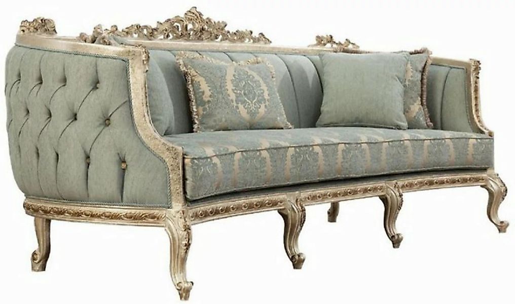 Casa Padrino Sofa Luxus Barock Sofa Grün / Antik Gold - Prunkvolles Wohnzim günstig online kaufen