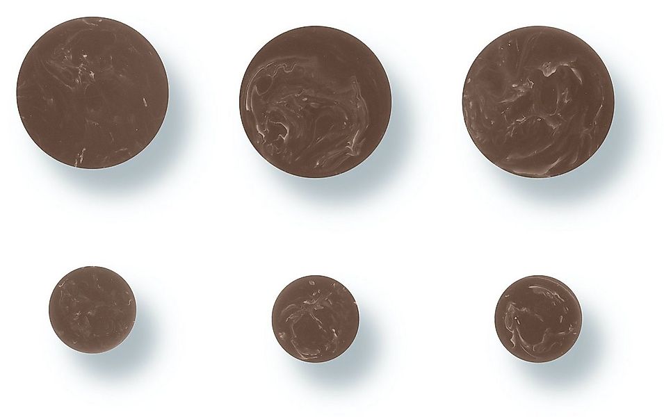 Libaro Garderobenhaken HIGGINS Kleiderhaken rund 6 Stück, 3 kleine + 3 groß günstig online kaufen