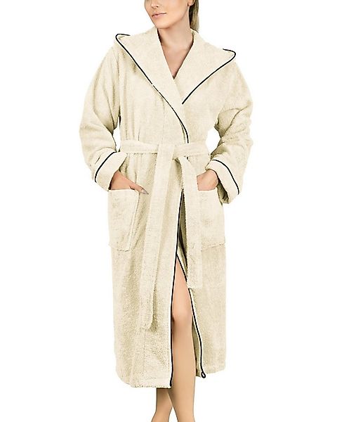 Laynenburg Damenbademantel Bademantel Damen Frottee Kapuze Baumwolle, Baumw günstig online kaufen