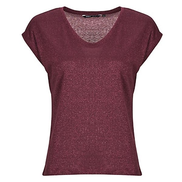 Only  T-Shirt ONLSILVERY S/S V NECK LUREX TOP JRS günstig online kaufen