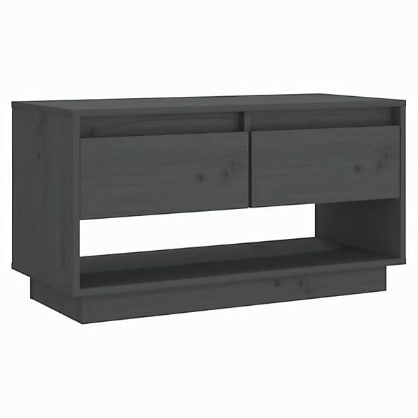 furnicato TV-Schrank Grau 74x34x40 cm Massivholz Kiefer (1-St) günstig online kaufen