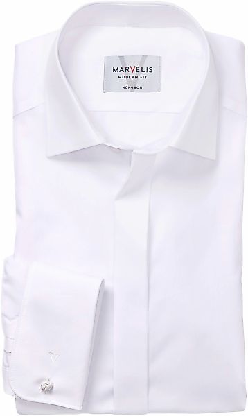 MARVELIS Langarmhemd Umschlagmanschette, New-Kentkragen, modern fit, bügelf günstig online kaufen