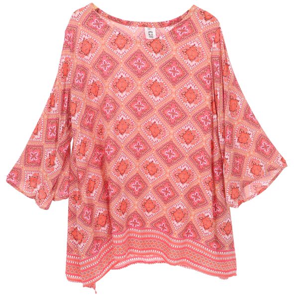 Guru-Shop Longbluse Tunika mit Trompetenärmeln für günstig online kaufen