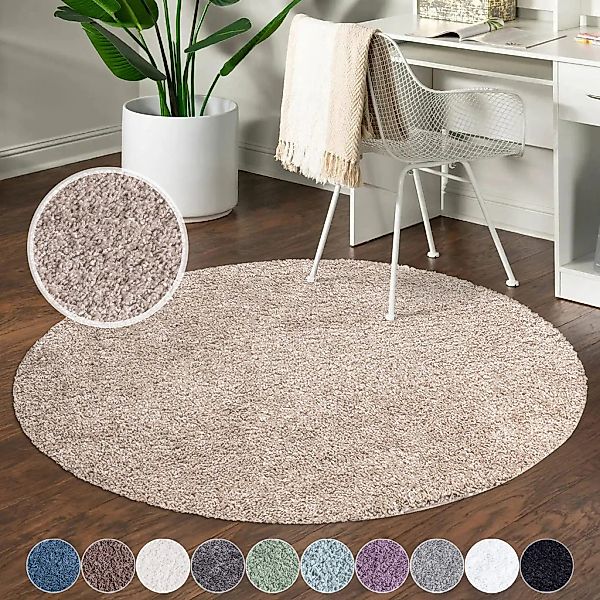 Carpet City Hochflor-Teppich "City Shaggy" rund 30 mm Höhe Teppich Langflor günstig online kaufen