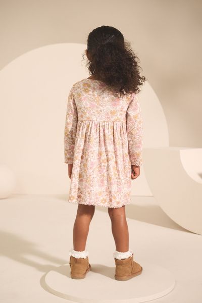 Next Blusenkleid Geripptes Langarmkleid (1-tlg) günstig online kaufen