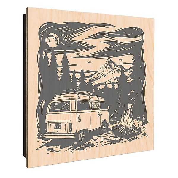 Banjado Großer Schlüsselkasten Holz 30x30cm Schwarz Scharnier Links 50 Hake günstig online kaufen