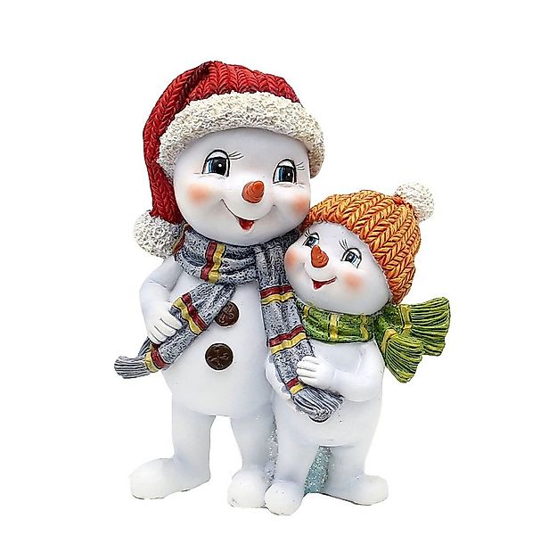 Dekohelden24 Dekofigur Schneekinderpaar mit Mütze und Schal, in rot-orange, günstig online kaufen