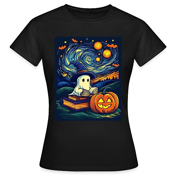 Spreadshirt T-Shirt Halloween Geist Sternennacht Frauen günstig online kaufen