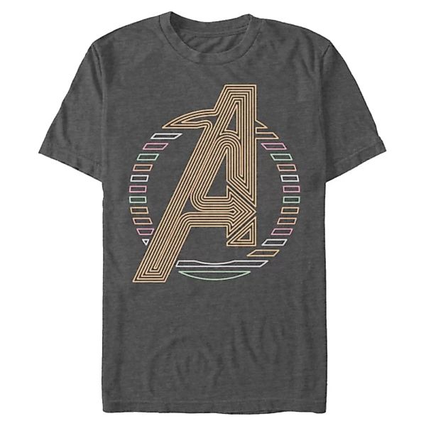 Marvel - Logo Neon Avengers Icon - Männer T-Shirt günstig online kaufen