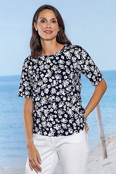 Rabe Kurzarmshirt, mit floralem Muster mit aus einer Viskosemischung günstig online kaufen