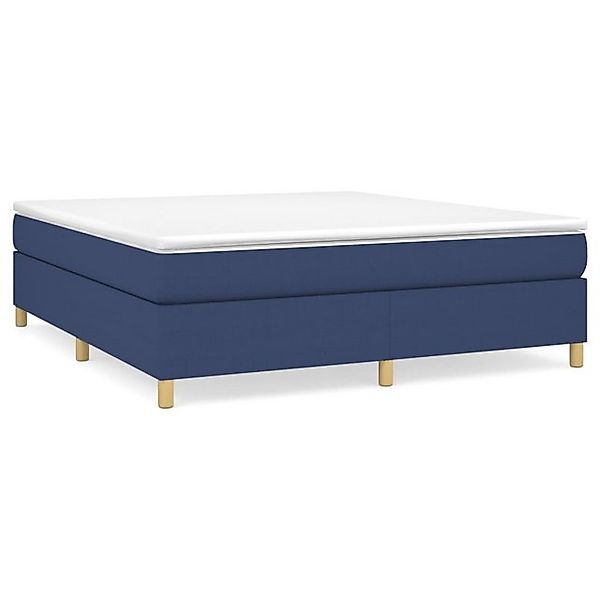 vidaXL Boxspringbett, Boxbett mit Matratze Blau 180x200 cm Stoff günstig online kaufen