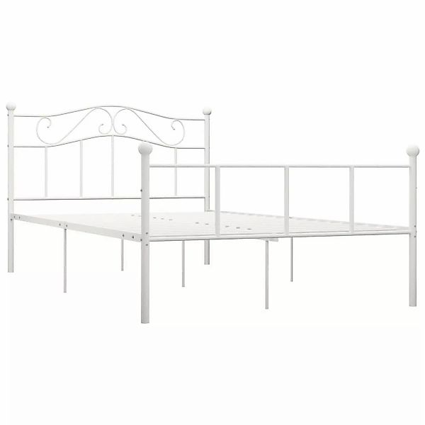 Bettgestell Weiß Metall 160ã200 Cm günstig online kaufen