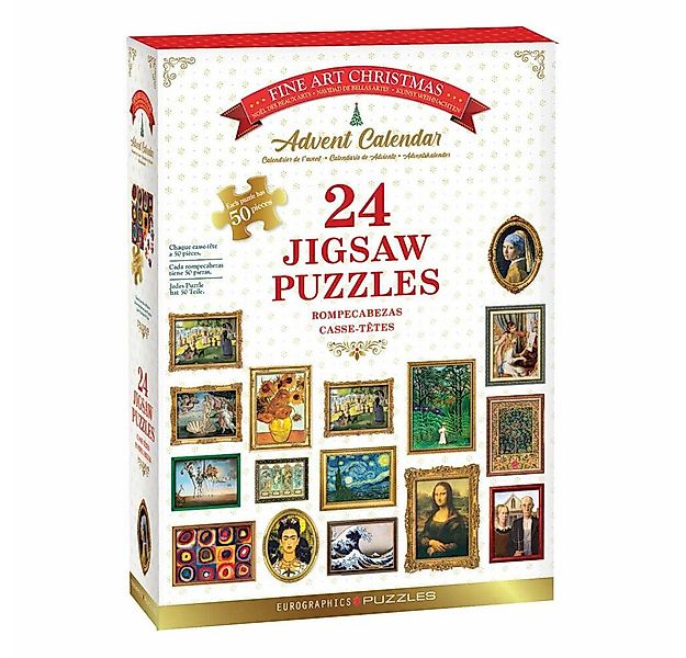 EUROGRAPHICS Adventskalender Puzzle Masterpieces, 25 x 50 Teile günstig online kaufen