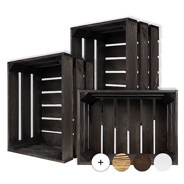 Creative Deco Holzkiste 3x Weinkisten Set günstig online kaufen