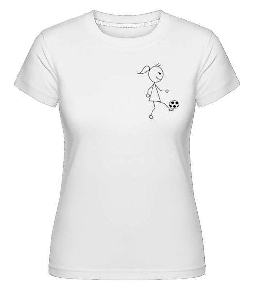 Fußballspielerin Illustration · Shirtinator Frauen T-Shirt günstig online kaufen