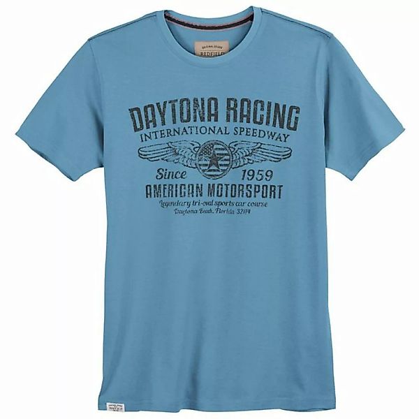 redfield Rundhalsshirt Große Größen Herren T-Shirt Daytona Racing hellblau günstig online kaufen