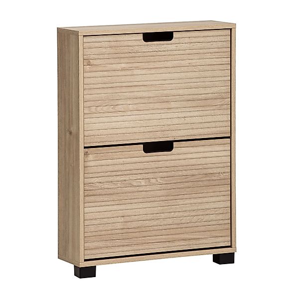 Schildmeyer Schuhkipper Emmik 2 Klappen 85,2 cm x 19,6 cm x 59,8 cm Eiche günstig online kaufen
