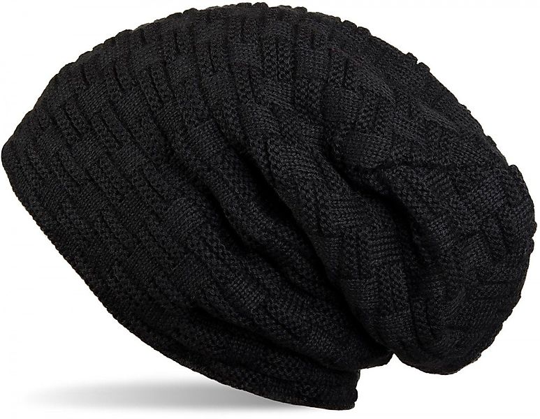 styleBREAKER Strickmütze Feinstrick Beanie mit Flecht günstig online kaufen
