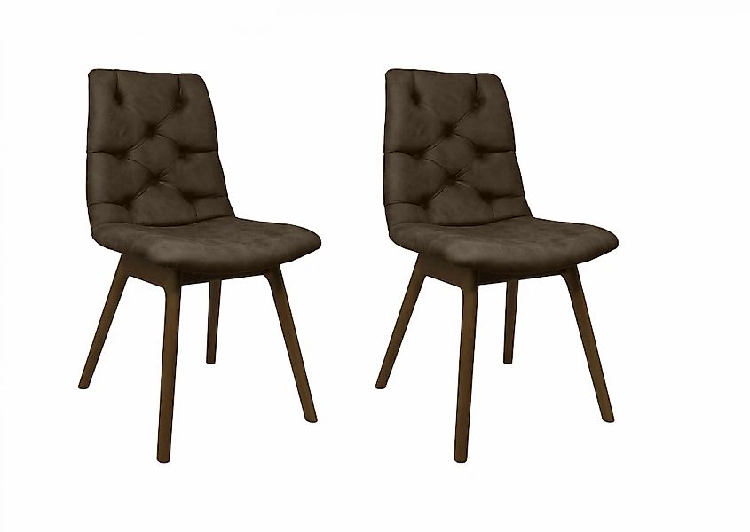andas Esszimmerstuhl "Ramon", (Set), 2 St., Microfaser, mit Massivholzbeine günstig online kaufen