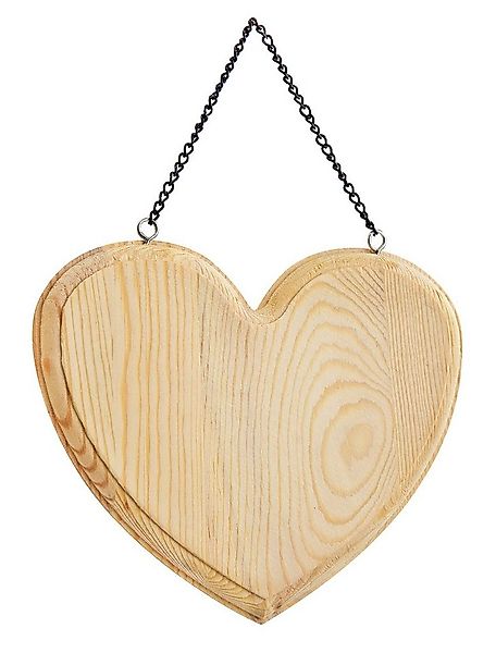VBS Wanddekoobjekt Deko-Schild Herz, Holz günstig online kaufen