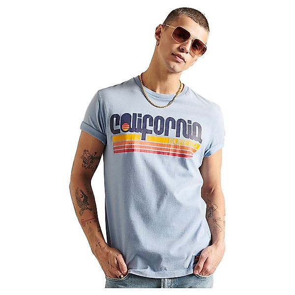 Superdry Cali Surf Graphic Kurzarm T-shirt S Forever Blue günstig online kaufen