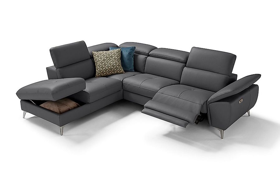 moebeloutlet.de Ecksofa Moebeloutlet.de–Italienisches Ledersofa mit Relaxfu günstig online kaufen