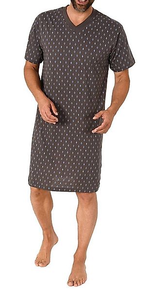 Normann Pyjama Herren Nachthemd kurzarm in zeitlosem Allover-Print bis Größ günstig online kaufen