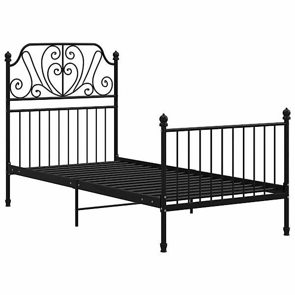 vidaXL Bettgestell Schwarz Metall 90x200 cm Modell 13723133 günstig online kaufen