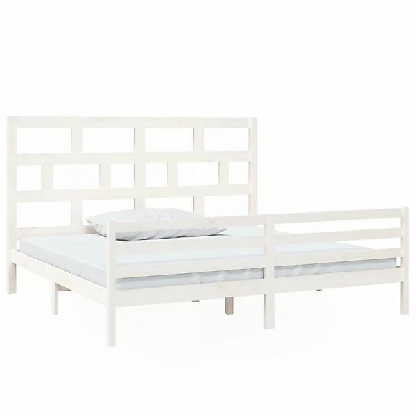 Vidaxl Massivholzbett Weiß Kiefer 200x200 Cm günstig online kaufen