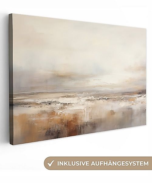 OneMillionCanvasses® Leinwandbild Kunst - Industriell - Grau - Braun - Abst günstig online kaufen