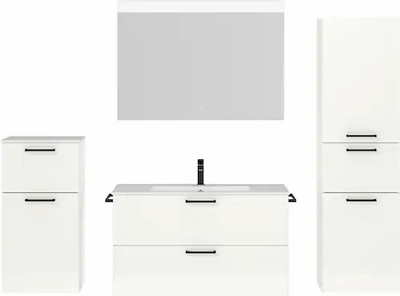 nobilia® Badmöbel-Set »Tolvina« vormontiert, mit Soft-Close, 4 Stk. tlg. günstig online kaufen