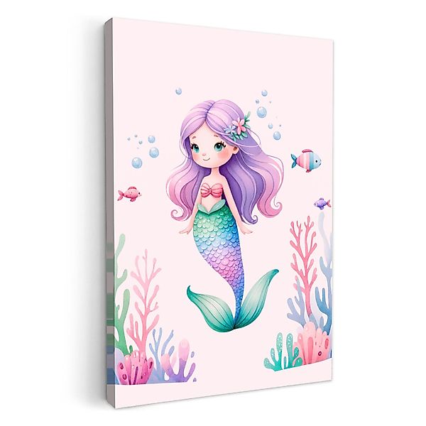 OneMillionCanvasses® Leinwandbild Meerjungfrau - Lila - günstig online kaufen