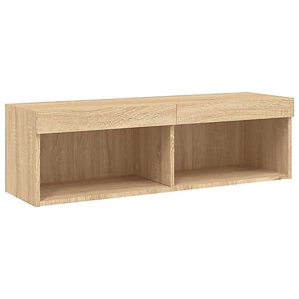 vidaXL TV-Schrank mit LED-Leuchten Sonoma-Eiche 100x30x30 cm 837159 günstig online kaufen