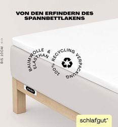 Schlafgut Spannbettlaken »EASY Jersey Elasthan Topper« MADE IN GREEN by OEK günstig online kaufen