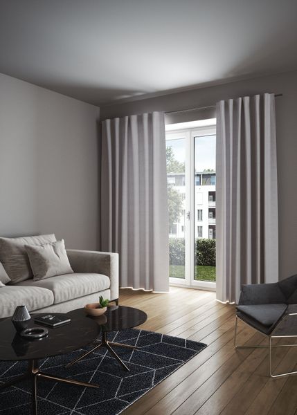 my home Vorhang "LONDON" verdeckte Schlaufen 1 Stk. tlg. Sicht- und Lichtsc günstig online kaufen