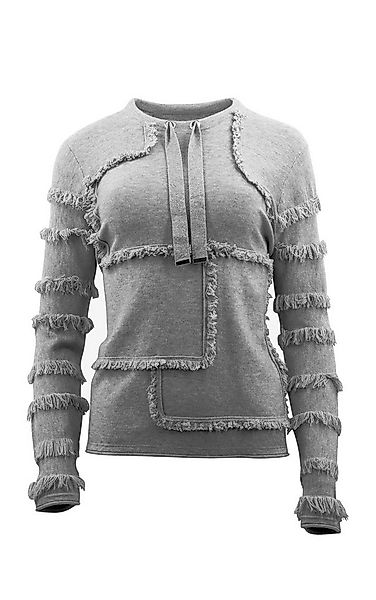 Passioni Strickpullover mit Fransendetails günstig online kaufen