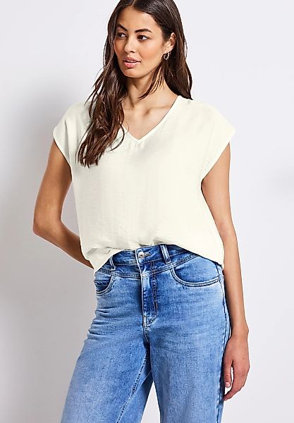 STREET ONE Shirtbluse aus elastischem Materialmix günstig online kaufen