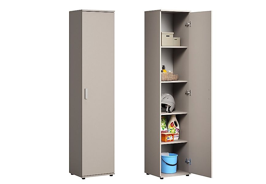 Home Collective Mehrzweckschrank Schmaler Schrank 40 cm breit mit 1 Tür & 4 günstig online kaufen
